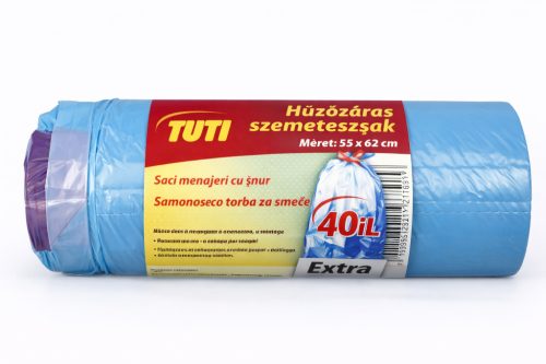 Tuti húzózáras szemeteszsák 40 l / 15 db