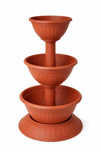 Virágpiramis közepes – 3 szintes dekoratív virágtartó