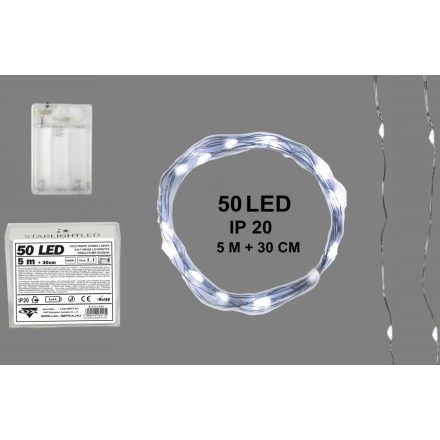 432116 ELEMES FŰZÉR,5M 50LED HIDEGF