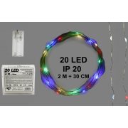 Elemes Fűzér,2M 20Led Színes