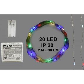 Elemes Fűzér,2M 20Led Színes