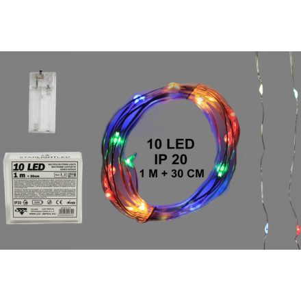 432135 ELEMES FŰZÉR,1M 10LED SZÍNES