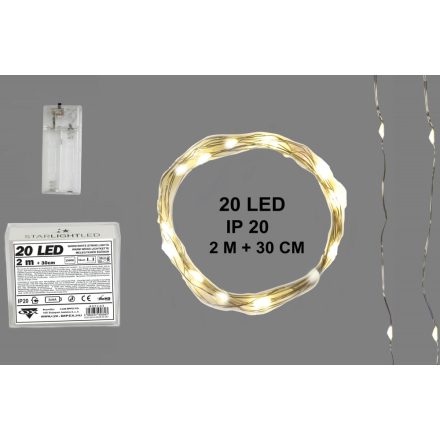 432143 ELEMES FŰZÉR,2M 20LED MELEGF