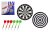 Darts Tábla Flock+Met+6Tű