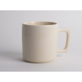 Porc.Bögre 3Dcsíkos Krém 330