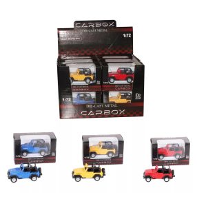 Jeep 1/72 Sárga/Kék/Piros