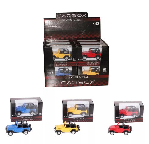 Jeep 1/72 Sárga/Kék/Piros