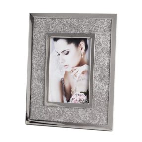 Fém+Műbőr+Fa Képtartó Szü/Ez