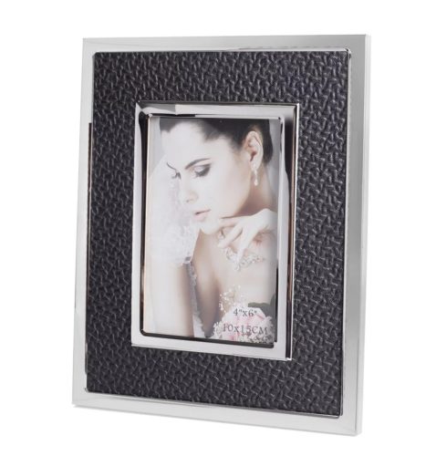 Fém+Műbőr+Fa Képtartó Kígyó