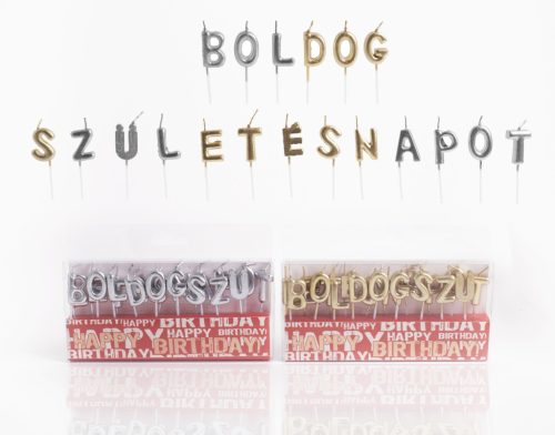 Gyertya Bsznap Ezüst/Arany