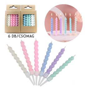 Gyertya Sznap*6Fiú/Lány Kék/