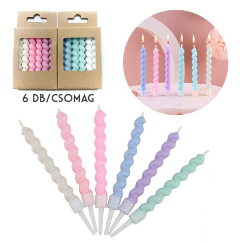 Gyertya Sznap*6Fiú/Lány Kék/