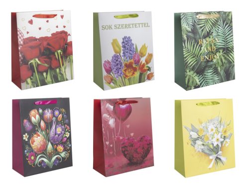 Papírtasak Virág "L" 26X32