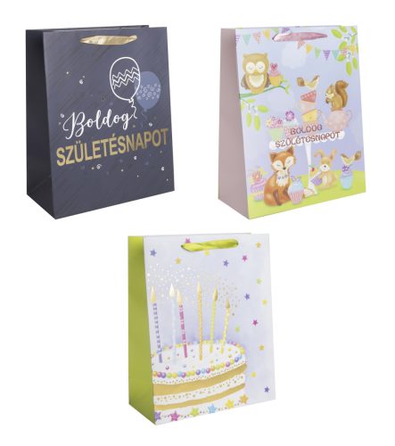 Papírtasak Szülinap "L"26X32