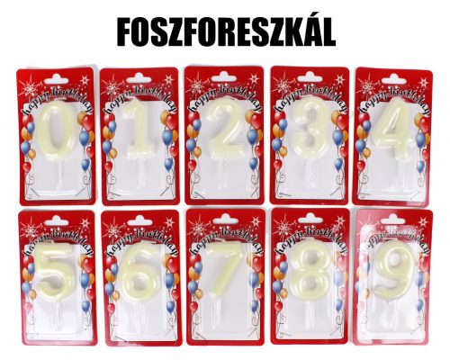 Gy.Szn.Szám Foszforeszk 0-9