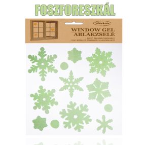 Ablakzselé foszforeszkáló kristály  20x25 cm  312784