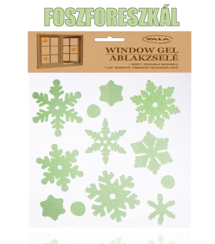 Ablakzselé foszforeszkáló kristály  20x25 cm  312784