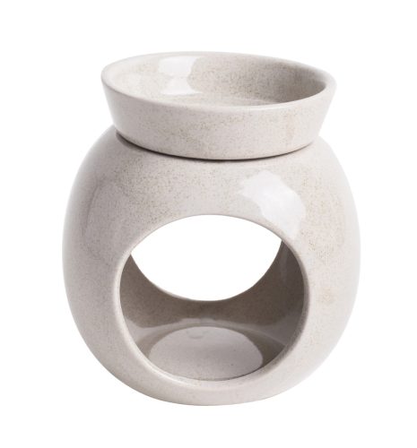 Kerámia olajmécses gömb, krém – 11,5 × 12,3 cm   160090