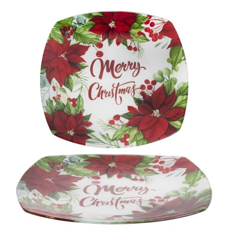 Ü.Tányér Mik.Virág Pir 25X25