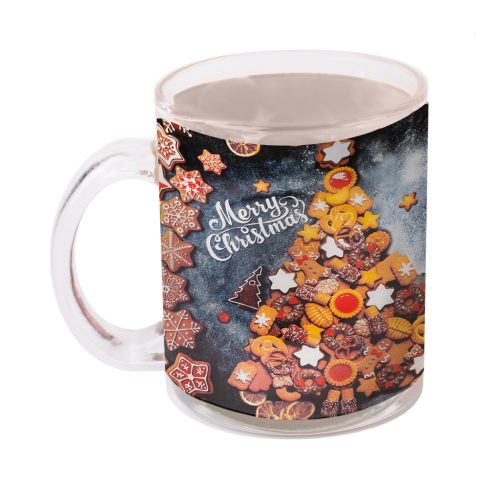 Üveg bögre mézeskalács, 9,7 cm 102011