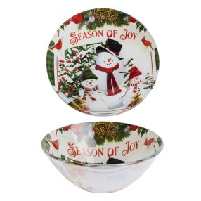 Ü.Mélytányér Hóemberek14,5