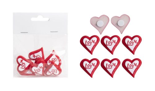 P.Szív*8 Love Piros/Fehér