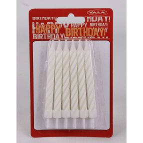 Gyertya Szüli Napi Fehér