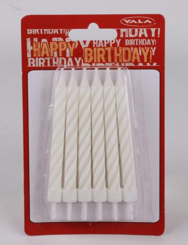 Gyertya Szüli Napi Fehér