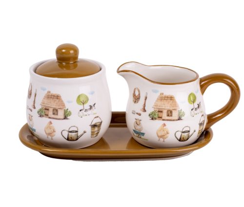 Happy Farm Tej és cukortartó kínálóval   172845 