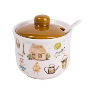 Happy Farm Kerámia Cukortartó Kanálal  172848 