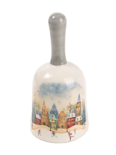 Kerámia Csengő Koripálya mintázatú  7x13 cm  172905 