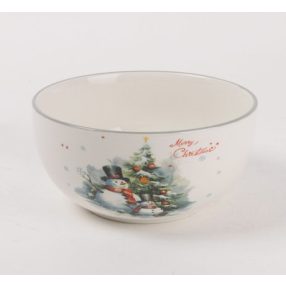 Karácsonyi tál Hóember mintával 580 ml 172927 