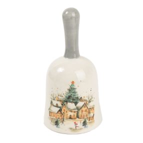   Karácsonyi kerámia Csengő koripálya  mintázatú 7x13 cm 173017 
