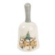 Karácsonyi kerámia Csengő koripálya  mintázatú 7x13 cm 173017 