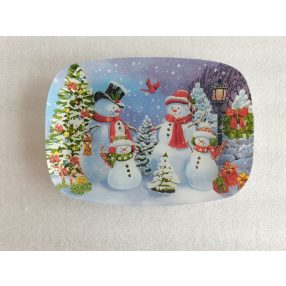 Üveg kínáló hóember, 30 × 21 cm 102095