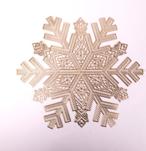 Műanyag asztal alátét hókristály, arany színű  38 cm  676628