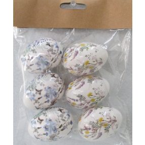 Műa.Tojásx6 Fehér Virágos4X6 072316 