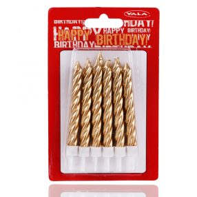 Gyertya Szülinapi Arany 12Db