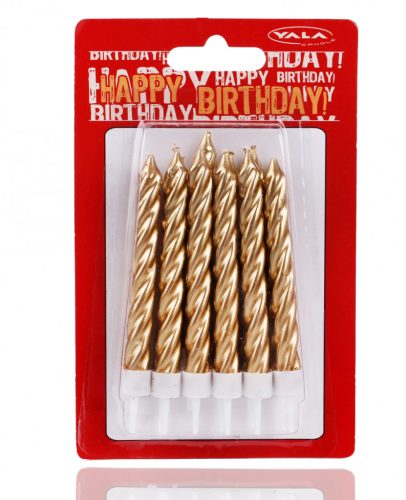 Gyertya Szülinapi Arany 12Db