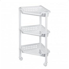 Tárolópolc sarok  gurulós 3 részes