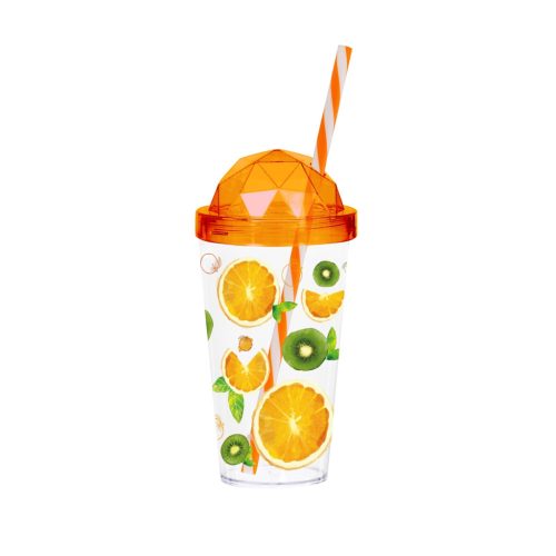 Műanyag pohár szívószállal 660 ml  161348-015 