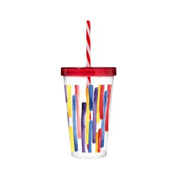 Műanyag pohár szívószállal 660 ml  161448-013P