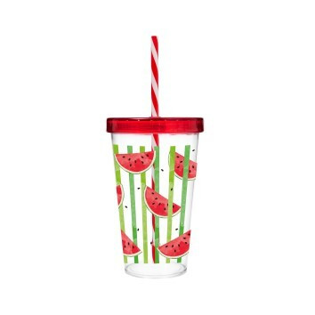 Műanyag pohár szívószállal 660 ml  161448-016P