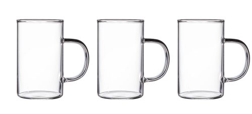 Üveg Pohár Set Borosilic