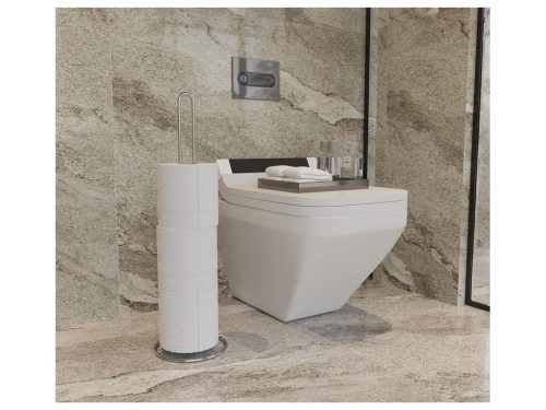Álló WC papír tartó króm színű 38X15X4,3 cm SB077