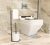 Álló WC papír tartó fekete 47x15 cm SB078-B