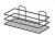 Fürdőszoba polc fekete 24x11x11 cm SB004-B