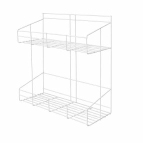 Fém 2 emeletes fali polc 