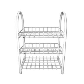 Csővázas Fém Tároló Polc 3 Polcos 110x30x45 cm