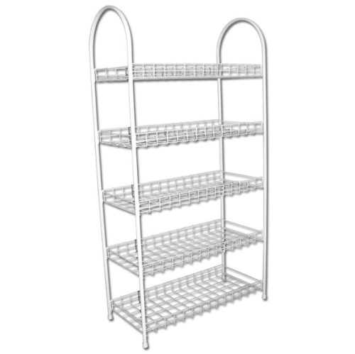 Csővázas Fém Tároló Polc 5 Polcos 140x45x30 cm 